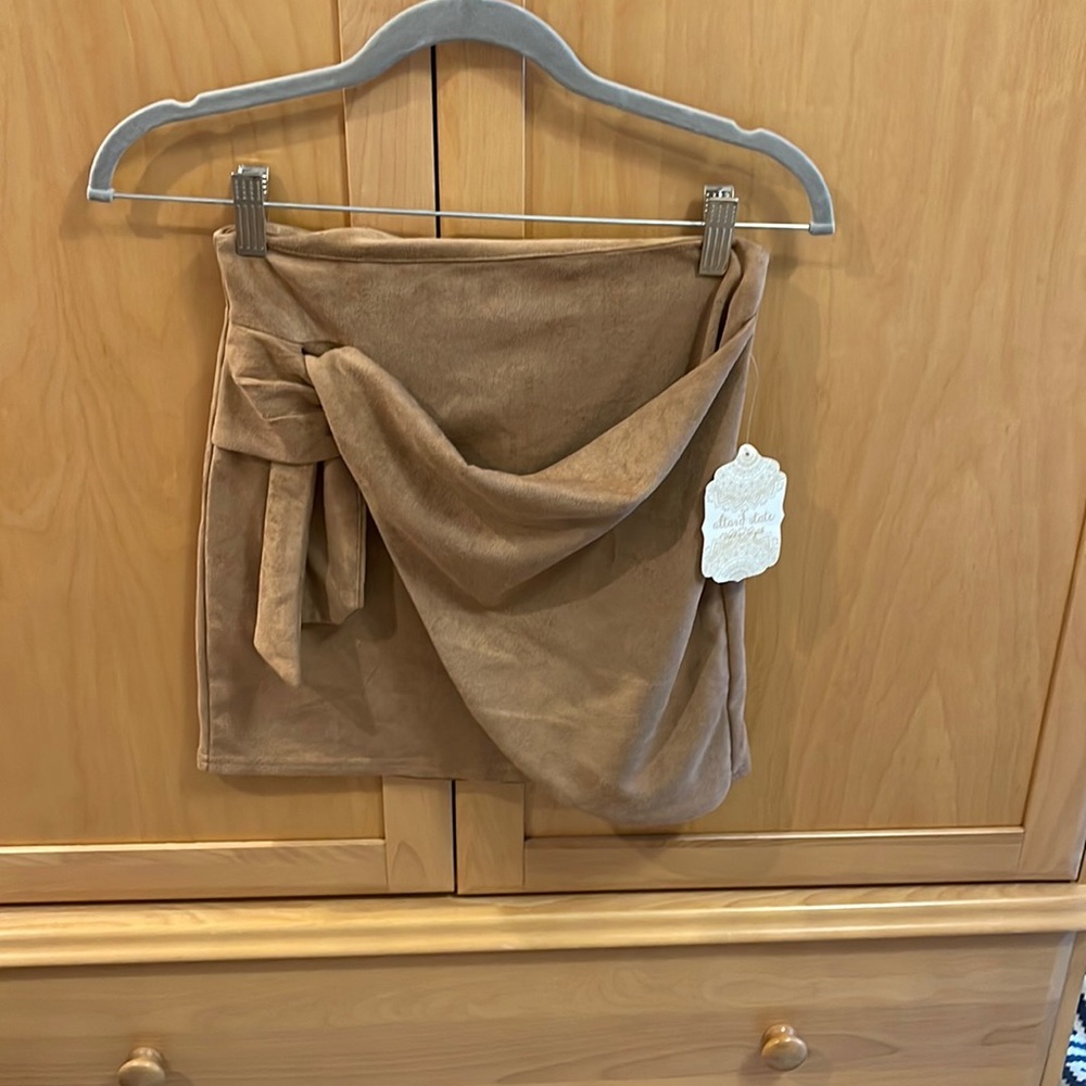 Altar’d State faux suede wrap skirt